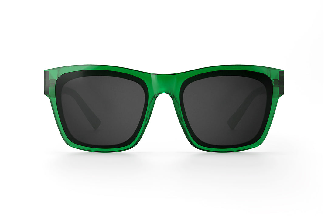 Front angle shot of the Marylin Sunglasses: Cycad Green on a white background.