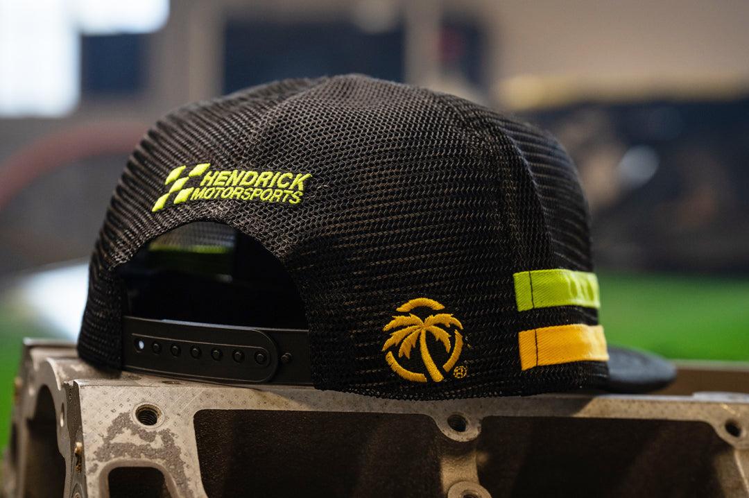 Sitting on an engine black is the City of Chevrolet x HWV Hat.