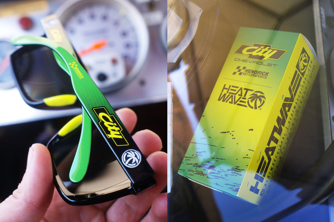 Someone holding the City of Chevrolet X HWV Z87 Vise Sunglasses.