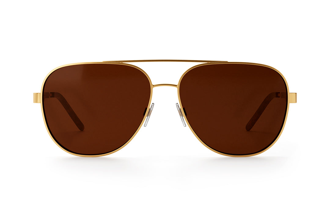Front angle shot of the Incline Sunglasses: Tortoise Brown Lens on a white background