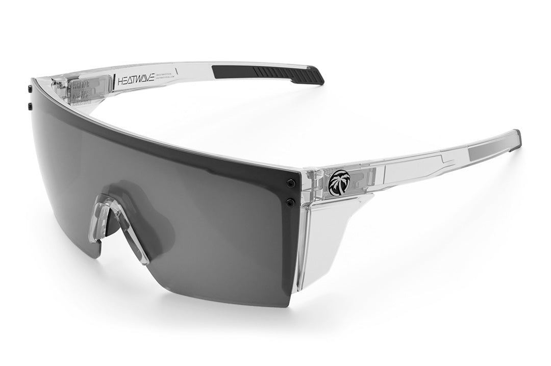 Heat Wave Visual Performance XL Lazer Face Sunglasses with clear frame, photochromic lens and clear side shields.