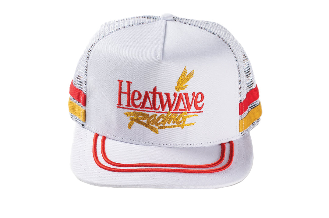 Front shot of the Heat Wave Offshore Hat - White on a white background