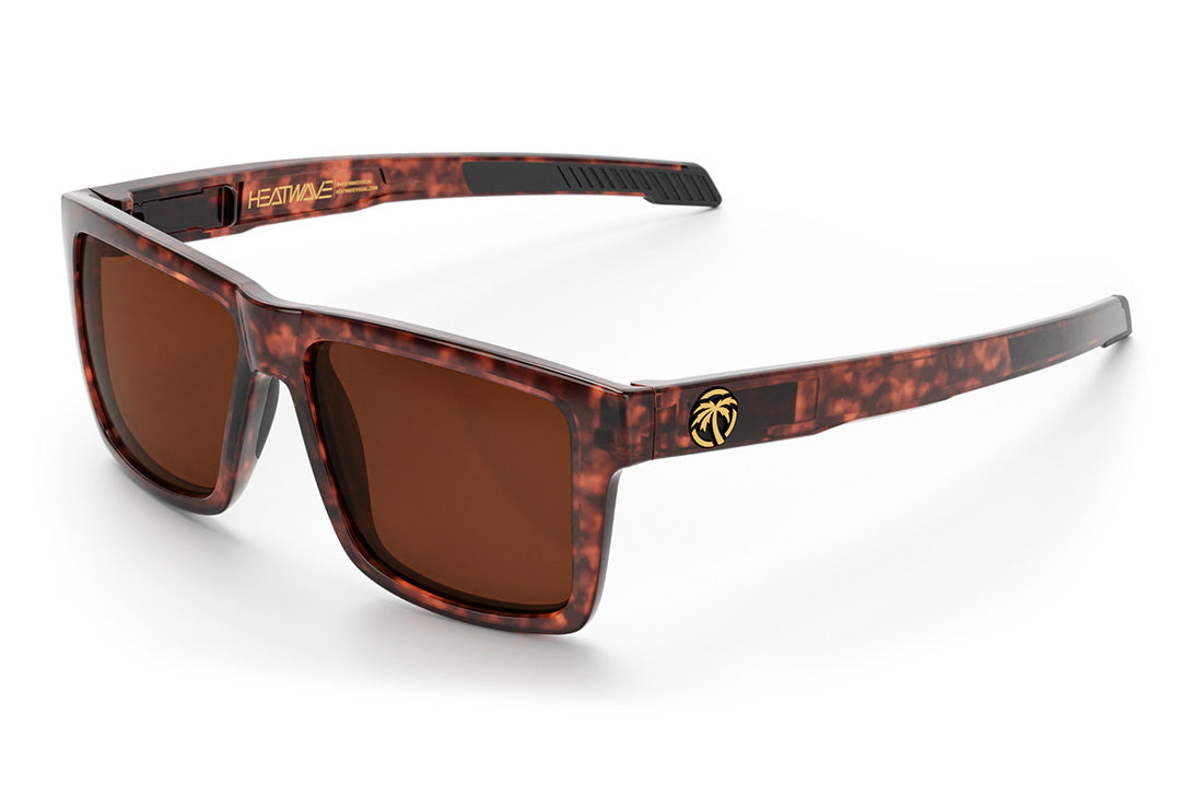 Heat Wave Visual Performance Vise Sunglasses with tortoise frame and brown lenses.