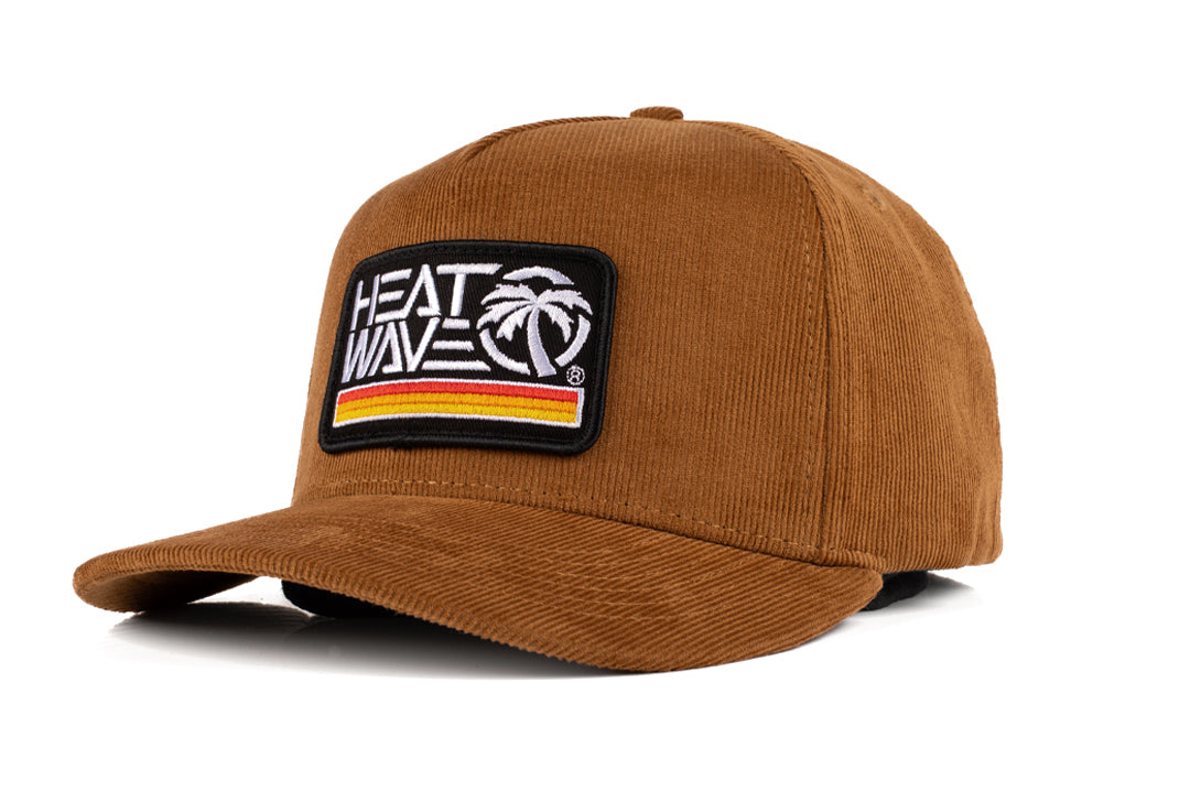HWV Retro Stripe Hat BROWN CORD