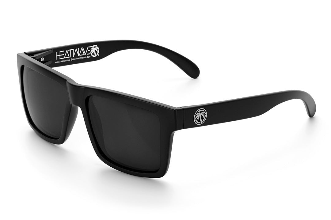 Heat Wave Visual Vise Z87 Sunglasses with black frame , black lenses and silver emblem