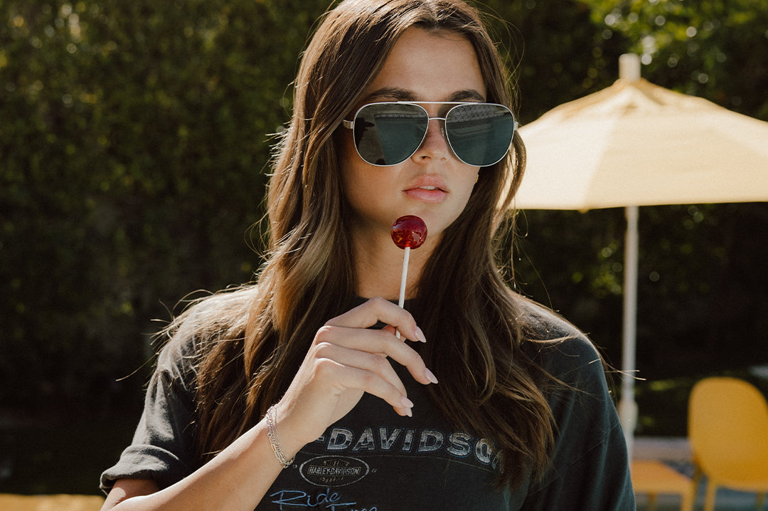 Incline Sunglasses: Gun Metal Frame Black Lens