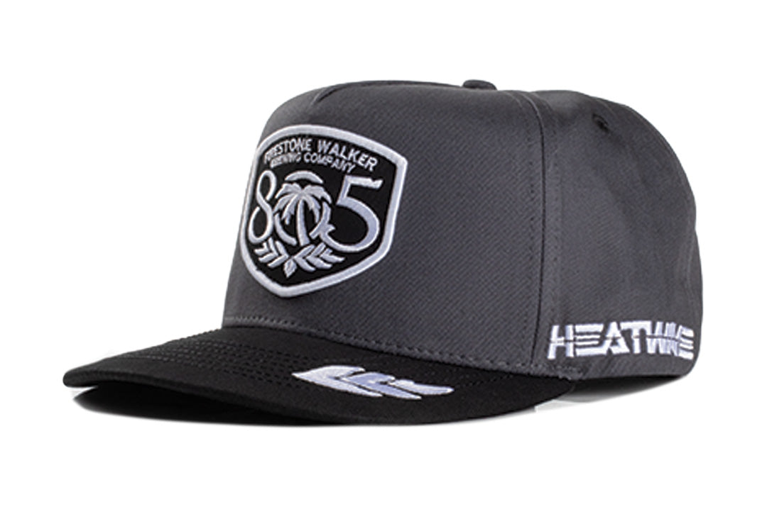 3/4 angle of the Heat Wave x 805 Properly Chill Hat - Grey on a white background