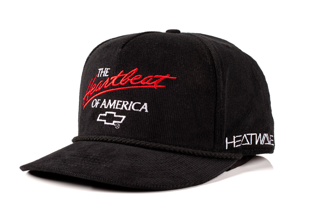 Heat Wave Visual X Chevrolet Heart Beat of America Black Corduroy Hat. 