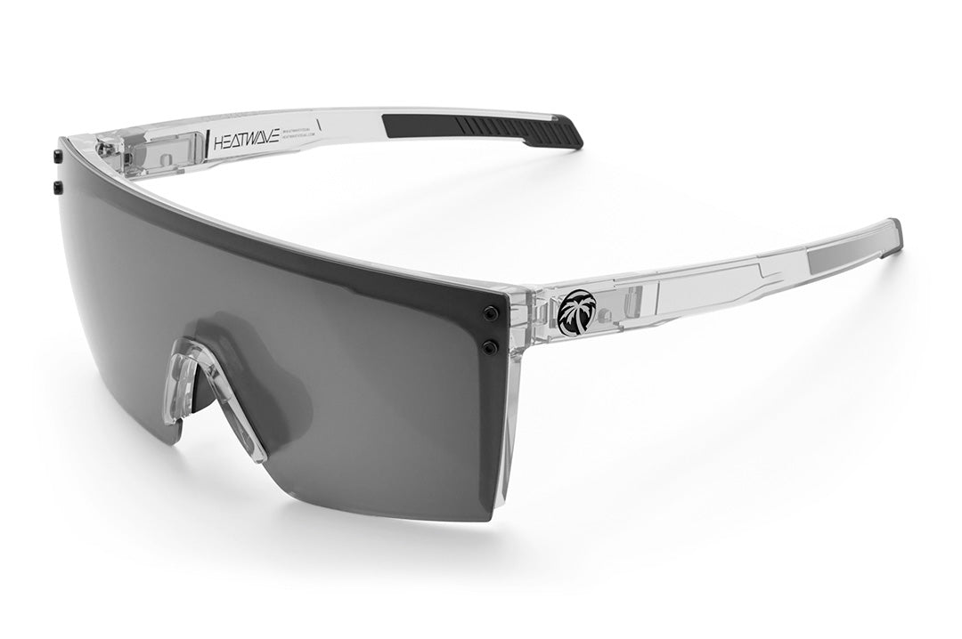 Heat Wave Visual  Performance Lazer Face Sunglasses with clear frame and photochromic lens,