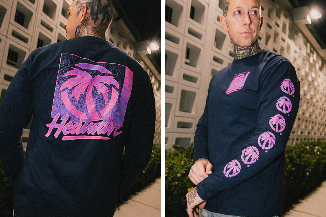 Young dude rocking the Heat Wave TV Navy Long sleeve.