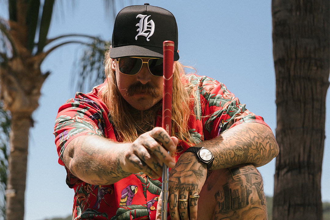 Man wearing the Heat Wave Magnum Hat - Black