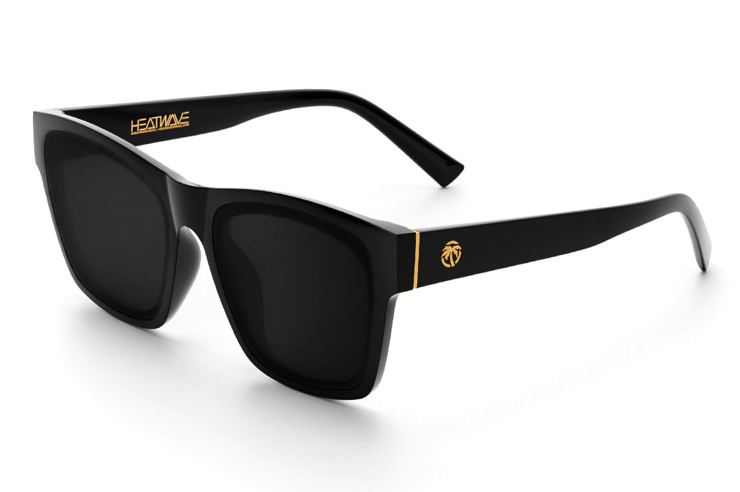 Heat Wave Visual Marylin Sunglasses with black frame and ultra black lenses.