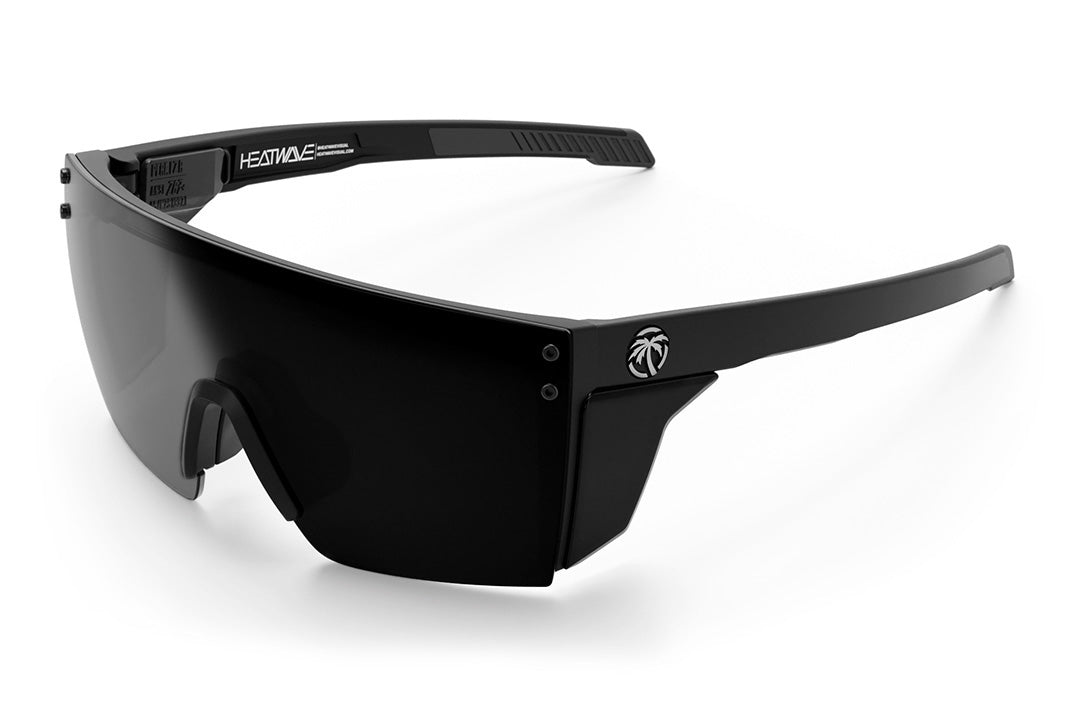 Heat Wave Visual Performance Lazer Face Sunglasses with black frame, super photochromic lens and matching side shields