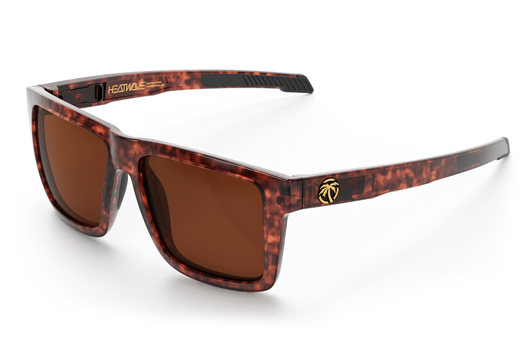 Heat Wave Visual Performance XL Vise Sunglasses with tortoise frame and brown lenses.