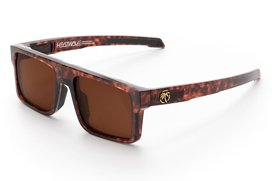 3/4th angle shot of the Performance Rayth Sunglasses: Tortoise Z87+ on a white background.