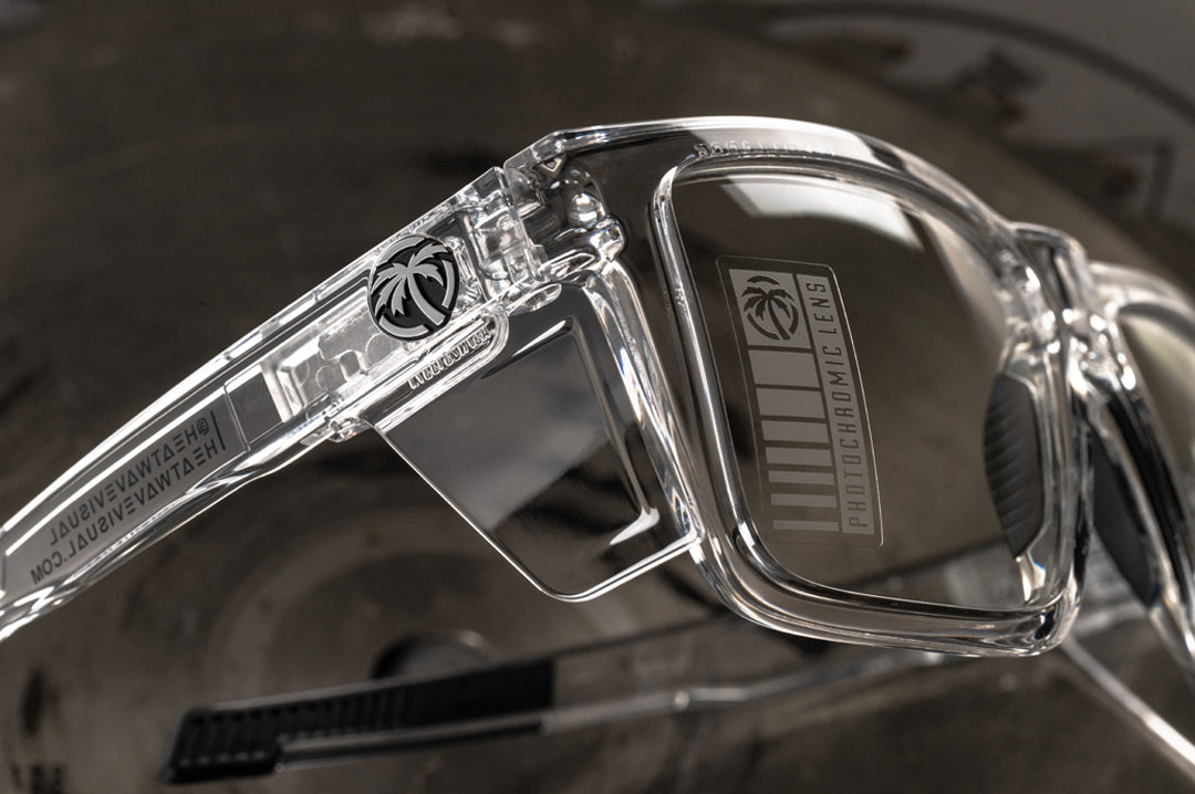 Performance Vise Sunglasses: VAPOR CLEAR Frame Photochromic Lens Z87+