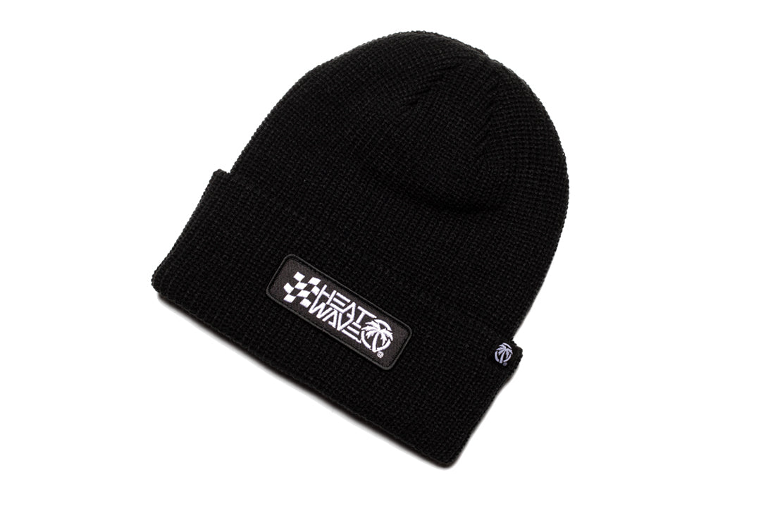 Heat Wave Visual Racing Black Beanie.