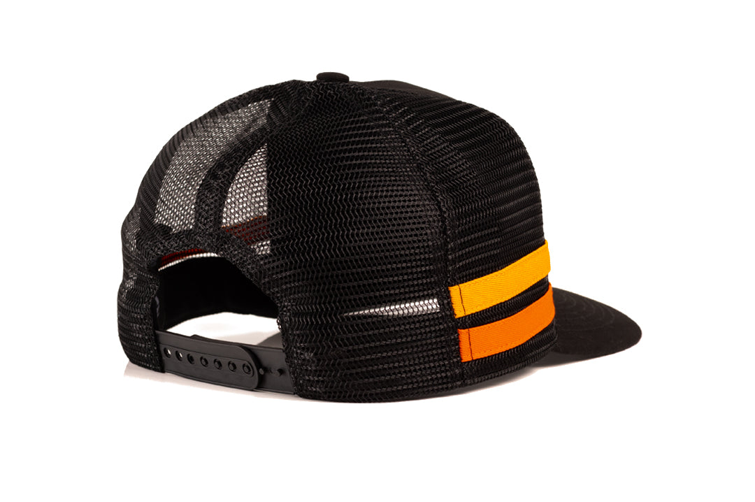 Back of the Heat Wave Visual Racing Trucker Hat.
