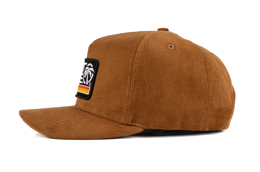 HWV Retro Stripe Hat BROWN CORD