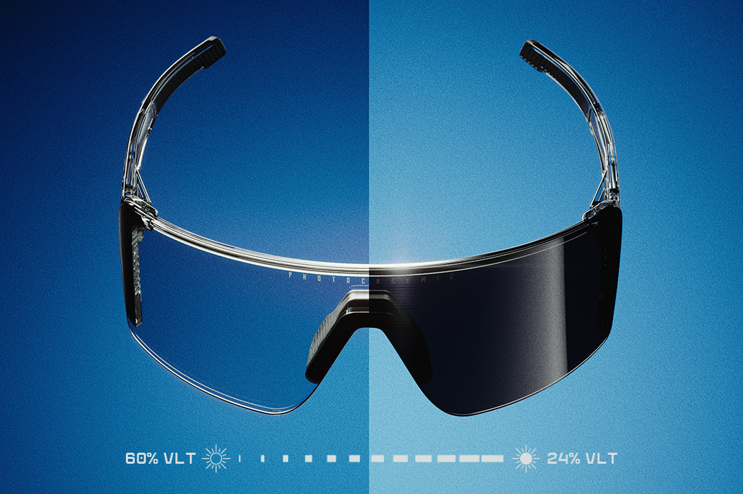 Gradient image showing the photochromic looks of the Skynet Sunglasses: Photochromic Z87+