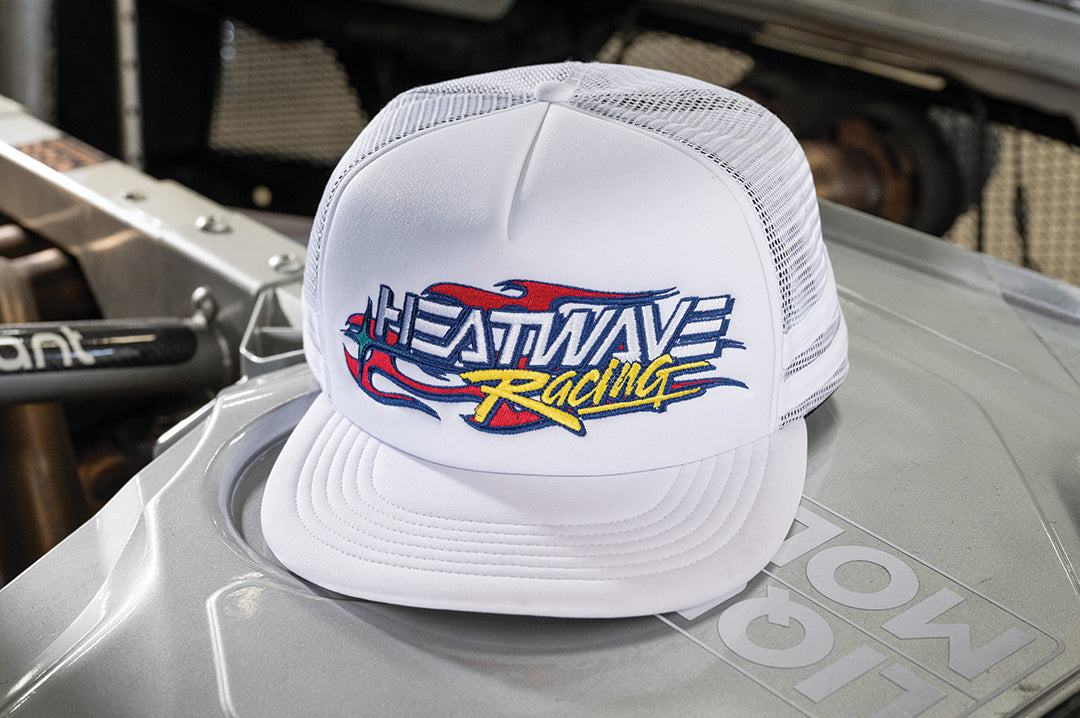 The White Heat Wave Y2K Racing Hat 