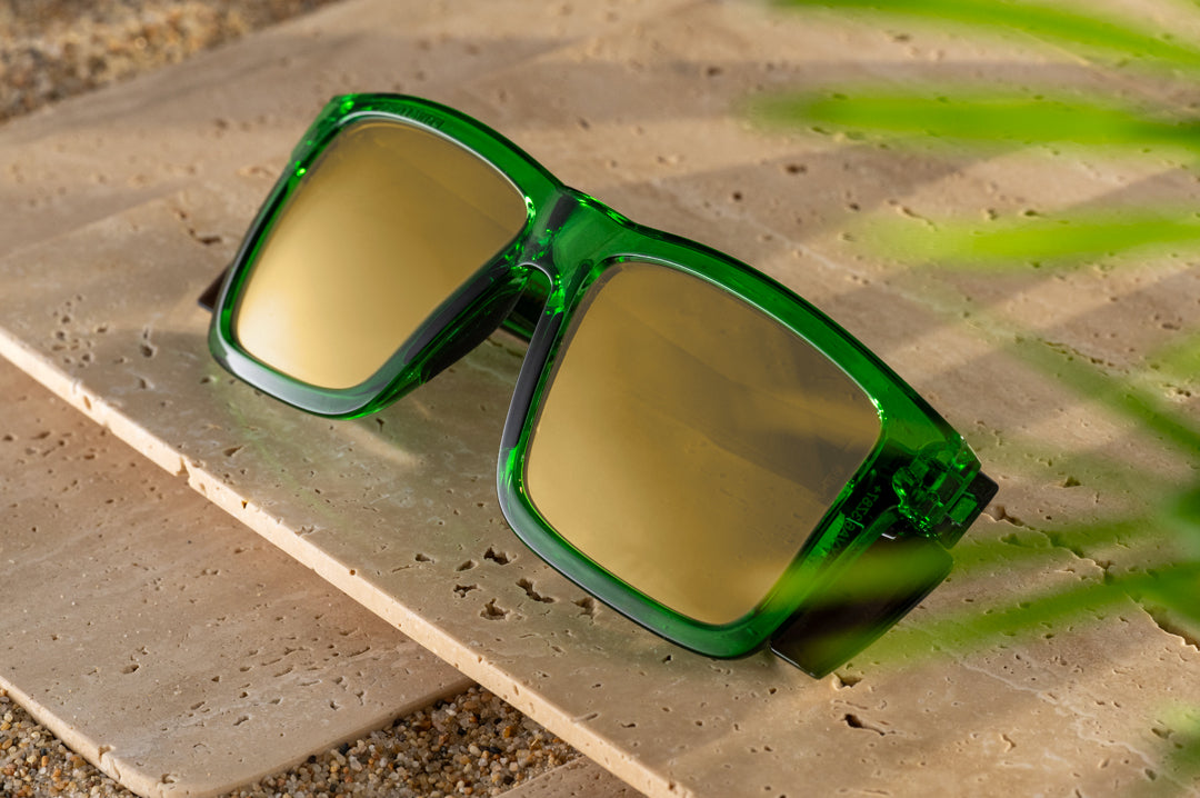 The Performance XL VISE Sunglasses Frame: Cycad Green Z87+ on concrete