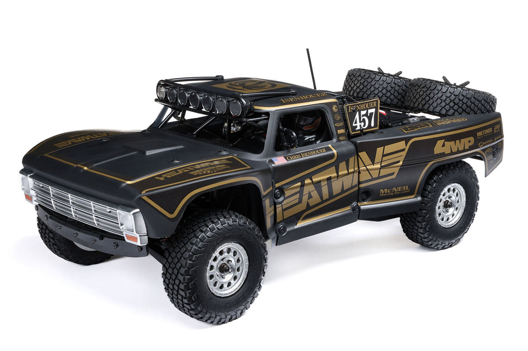 Heat Wave Visual X Losi Baja Rey 2.0 Chris Isenhouer remoted controlled truck. 