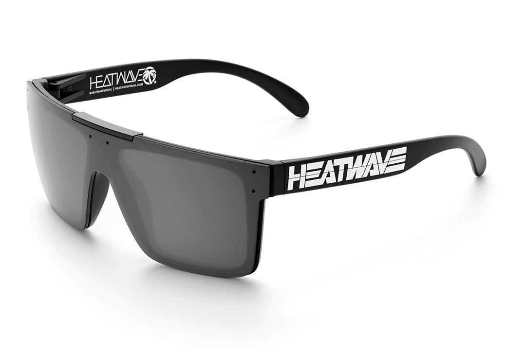 Heat Wave Visual Quatro Sunglasses with black frame, billboard print arms and silver lens.