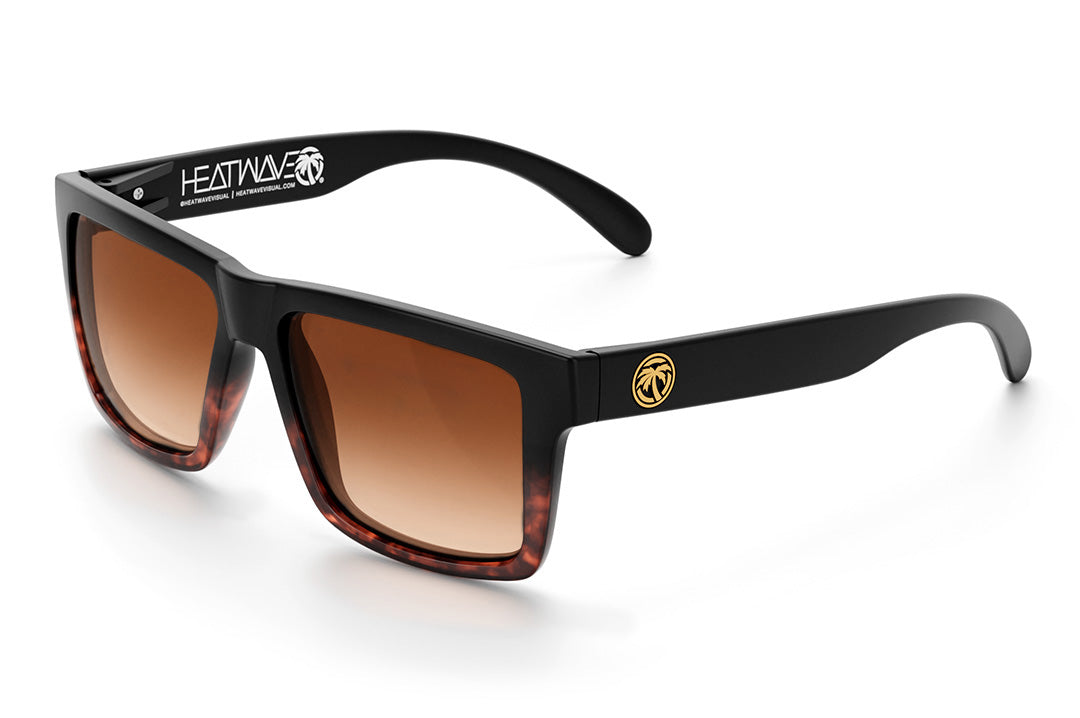 Heat Wave Visual Vise Sunglasses whiskey fader frame and brown lurk lenses.